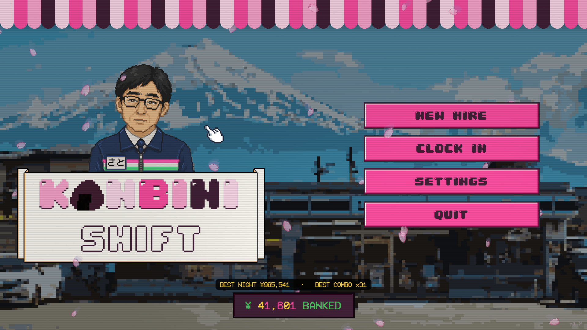 Konbini Shift title screen
